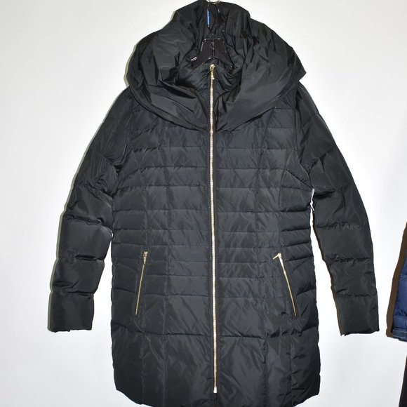 $400 COLE HAAN Zip Front Down Jacket PARKA PUFFER WINTER COAT BLACK XL - Picture 5 of 8